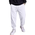 thumbnail image 1 of Resicozy Sweatpants for Men Lightweight Cotton Cuffed Jogger Sweatpant Casual Drawstring Elastic Waist Pant with Pocket White M, 1 of 8