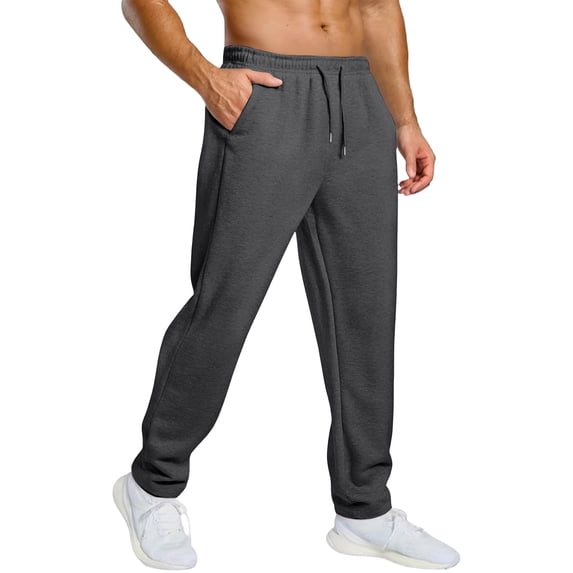 Resicozy Sweatpants for Men with Pockets Casual Fashion Sweat Pants Baggy Joggers Sweatpants Gym Clothes Workout Pants Dark Gray XL
