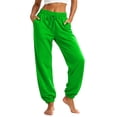 thumbnail image 1 of Resicozy Sweatpants for Women Trendy Drawstring Elastic Waist Bottom Lounge Pant Lightweight Baggy Joggers with Pocket Fluorescent Green M, 1 of 5