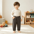 thumbnail image 1 of Resicozy Toddler Baby Boys Cargo Pants Joggers Sweatpants Stretch Pants with Pocket Front Buttons School Uniform Hiking Trousers 2-8 Years Army Green 100, 1 of 7