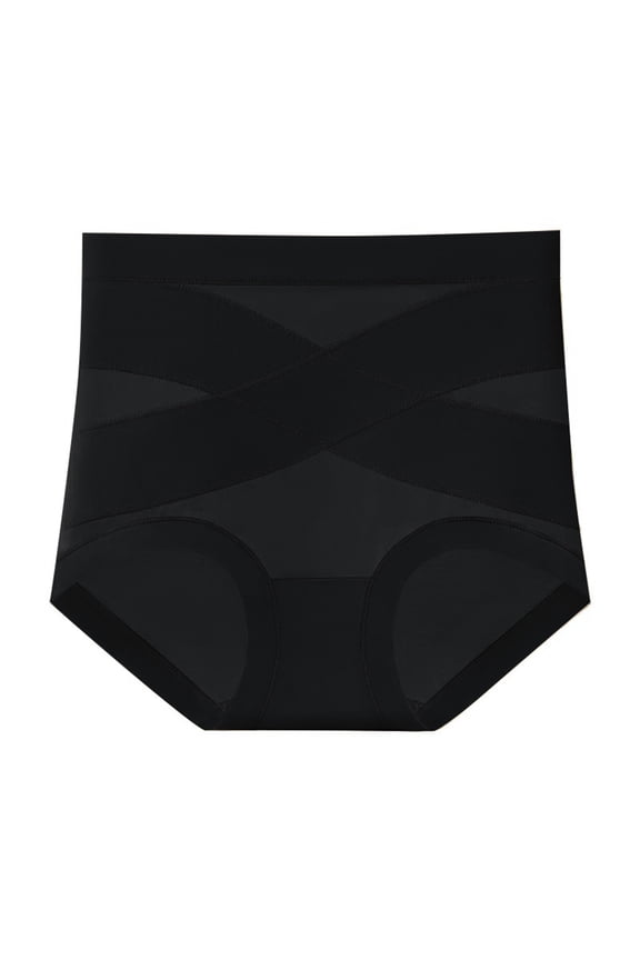 Tummy Control Panties Plus Size High-Waist Tummy Control Seamless Shaping Panties 3D Lift Full Back Coverage Black 3XL