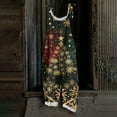 thumbnail image 1 of Resicozy Ugly Christmas Linen Jumpsuits for Women 2025 Plus Size Overalls Xmas Print Jumpsuit Rompers Dressy Outfits Pants Dark Green 5XL, 1 of 3