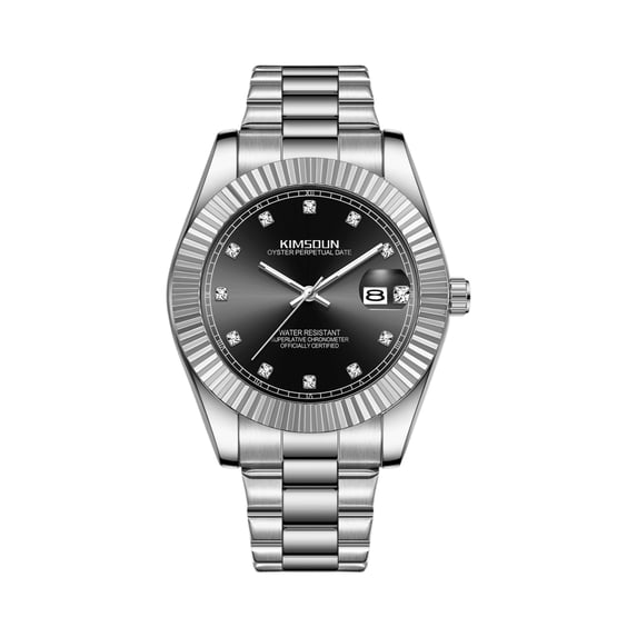 Resicozy Watch for Men and Women Dress Stainless Steel Wrist Watches Date Display Waterproof Casual Wristwatch D One Size