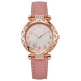 thumbnail image 1 of Resicozy Watch for Women Round Dial Dress Watches Elegant Comfortable Casual Wristwatch with Leather Strap Pink, 1 of 3