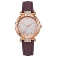thumbnail image 1 of Resicozy Watch for Women Round Dial Dress Watches Elegant Comfortable Casual Wristwatch with Leather Strap Purple, 1 of 3