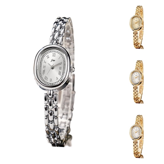 Resicozy Watch for Women Small Oval Dainty Wrist Watch with Stainless Steel Band for Ladies