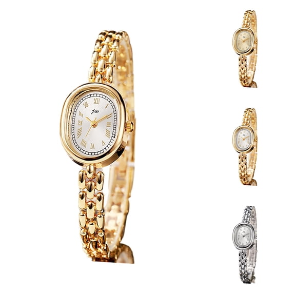Resicozy Watch for Women Small Oval Dainty Wrist Watch with Stainless Steel Band for Ladies
