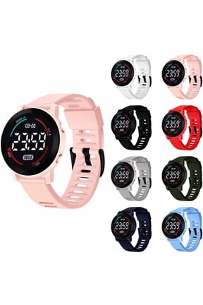 Watch for Womens Digital Round Watches Ultra-Thin Wrist Watch For Men Running Sports 2026 Red