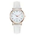thumbnail image 1 of Resicozy Watch for Womens Quartz Watch Round Casual Lightweight Wrist Watches Easy Reader Watch with Leather Strap White, 1 of 2