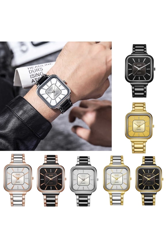 Watches for Men Business Casual Daily Wrist Watch Square Dial Watches 2026 B