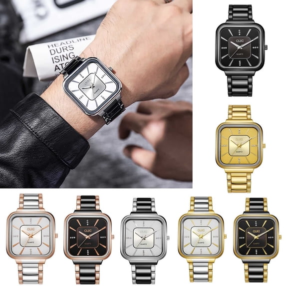Resicozy Watches for Men Business Casual Daily Wrist Watch Square Dial Watches 2026 D