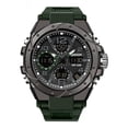 thumbnail image 1 of Resicozy Watches for Men Casual Big Face Watch Stainless Quartz Dress Watch Multifunction Watch Green, 1 of 2