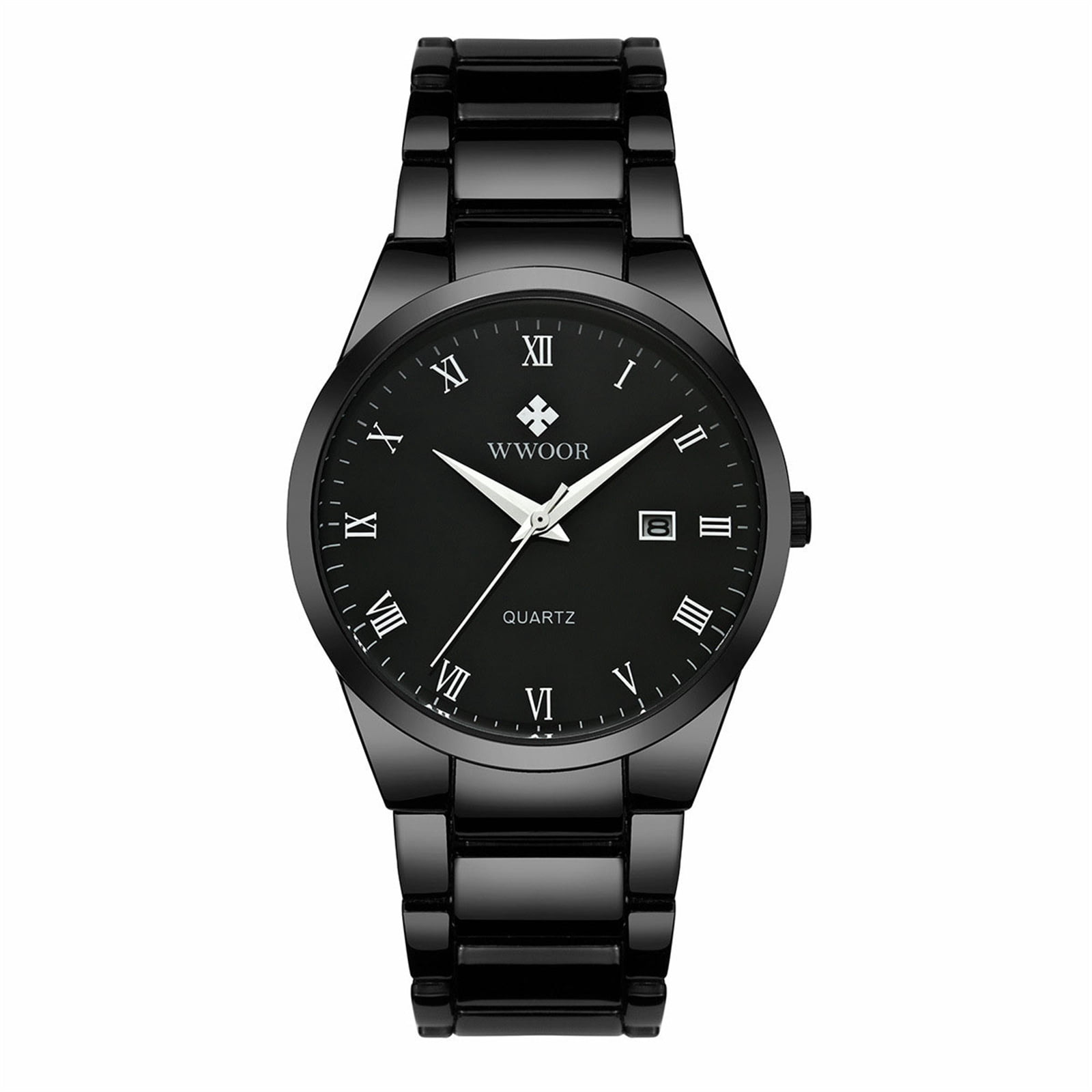 Resicozy Watches for Men Quartz Watch Classic Numeral Watch for Business Casual Hands Mens Wrist Watches Black#2