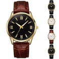 thumbnail image 1 of Resicozy Watches for Men Quartz Waterproof Wristwatch with Leather Band Casual Simple Fashion Mens Watches Gift Brown, 1 of 2