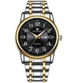 thumbnail image 1 of Resicozy Watches for Men Silver Stainless Steel Strap Wrist Watch Round Dial Daily Watch Easy to Large Numbers D One Size, 1 of 3