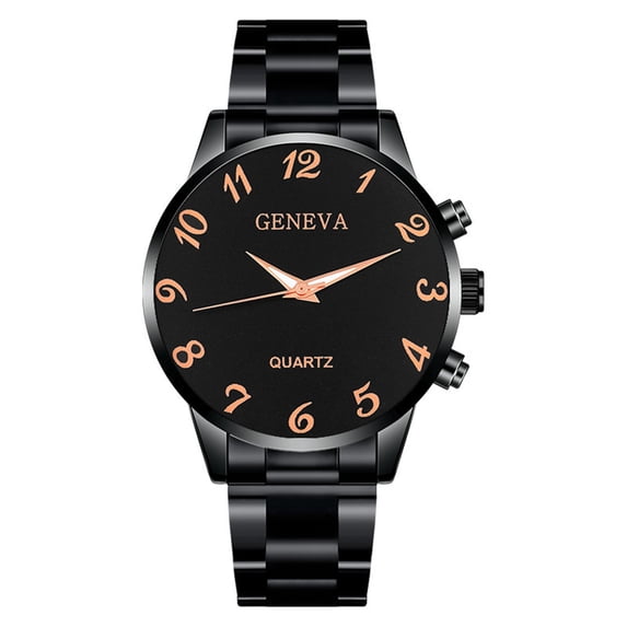 Resicozy Watches for Men Silver Stainless Steel Strap Wrist Watch Round Dial Watch Easy to Large Numbers A One Size