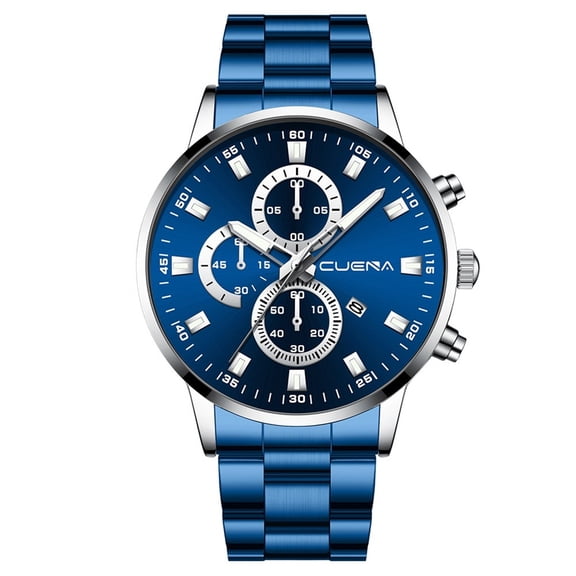 Resicozy Watches for Men Trendy Quartz Wristwatches Business Watches with Round Dial 2026 Blue