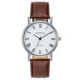 thumbnail image 1 of Resicozy Watches for Men with Leather Classic Watches Casual Fashioned Watch Quartz Business Adjustable Watches 2026 Brown with White Face, 1 of 2