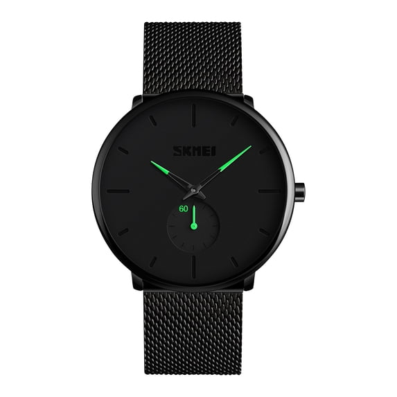 Resicozy Watches for Men with Mesh Strap Easy Dial Sport Casual Quartz Wristwatches Daily Green