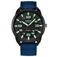 thumbnail image 1 of Resicozy Watches for Mens Stylish Strap Watch Quartz Round Dial Wrist Watches Blue Black, 1 of 1