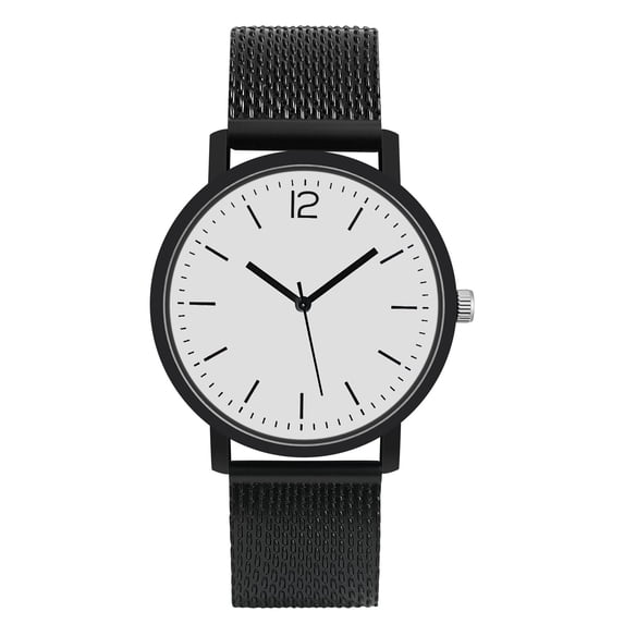 Resicozy Watches for Women 2026 Casual Round Case Stylish Quartz Wrist Watches with Mesh Strap Black with White Face Big