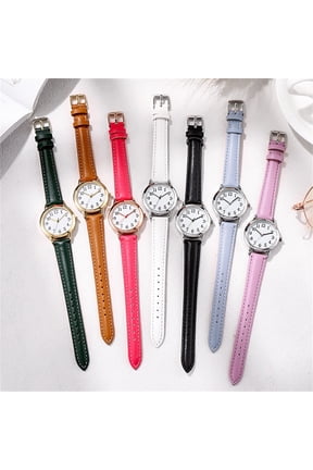 Watches for Women Classic Quartz Watch with Leather Strap Vintage Small Face Round Watches Birthday Gift for Ladies 2026 Red