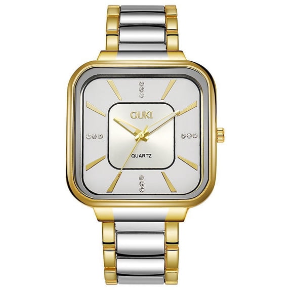 Resicozy Watches for Women Easy Ladies Business Casual Daily Quartz Wrist Watch with Square Watch E