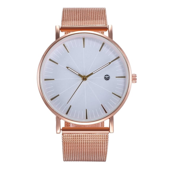 Resicozy Watches for Women Elegant Small Wrist Ladies Watch Mesh Bracelet Quartz Watch 2026 Rose Gold with White Face