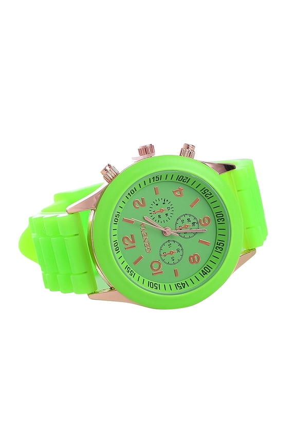 Watches for Women Fashion Multifunction Watch EL Backlight Digital Chronograph Watch Strap Square/Round Watch Fluorescent Green