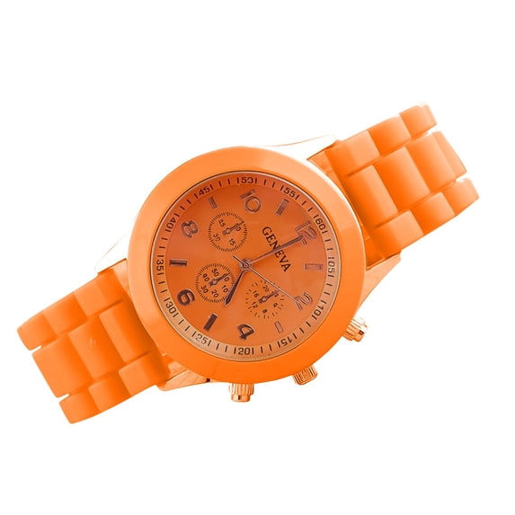 Resicozy Watches for Women Fashion Multifunction Watch EL Backlight Digital Chronograph Watch Strap Square/Round Watch Orange