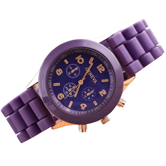 Resicozy Watches for Women Fashion Multifunction Watch EL Backlight Digital Chronograph Watch Strap Square/Round Watch Purple