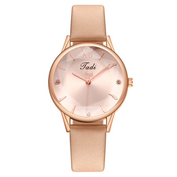 Resicozy Watches for Women Quartz Round Wrist Watches 2026 Soft Leather Strap Casual Wristwatches Beige