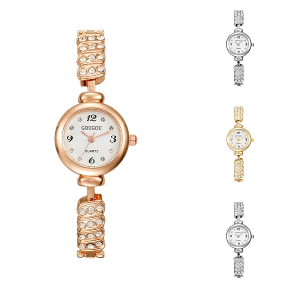 Resicozy Watches for Women Quartz Stainless Steel Casual Watch Small Classic Round Dial Wrist Watch Rose Gold