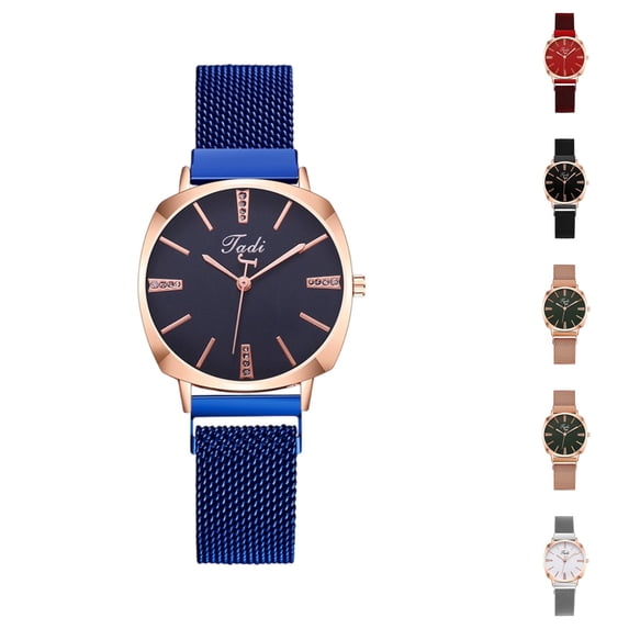 Resicozy Watches for Women Quartz Waterproof Wristwatch with Stainless Steel Mesh Casual Simple Fashion Womens Watches Gift Blue