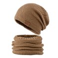 thumbnail image 1 of Resicozy Winter Beanie Hat Scarf Set for Men Fleece Lined Warm Ski Soft Adjustable Neck Gaiter Thick Knit Versatile Winter Wear Khaki, 1 of 3