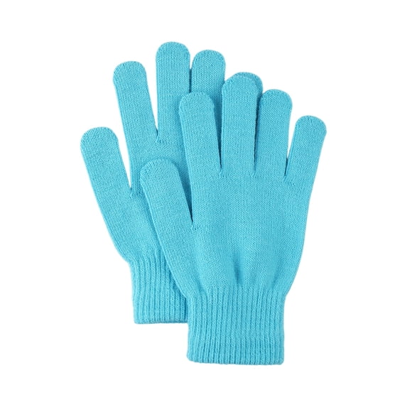 Resicozy Winter Gloves Women Men Warm Knit Gloves for Clod Glove for Driving Running Hiking Full Finger Warm Mittens Light Blue
