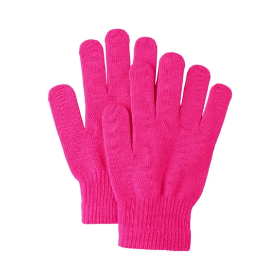 Resicozy Winter Gloves for Womens and Mens Casual Winter Fashion Warm Solid Color Glove Pink 1 8 In