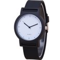 thumbnail image 1 of Resicozy Women Leather Wrist Watch Simple Plain Round Dial Lightweight Casual Daily Fashion Watches B One Size, 1 of 3