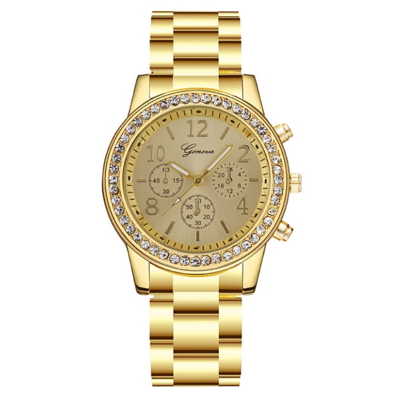 Resicozy Women Quartz Watches Ladies Casual Stainless Steel Strap Wrist Watch Classic Simple Clear Arabic Numeral Easy to Dial Watch A