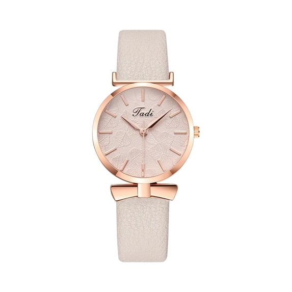 Resicozy Women Round Watches Business Work Casual Dress Fashion Simple Casual Leather Strap Date Watch 2026 Beige