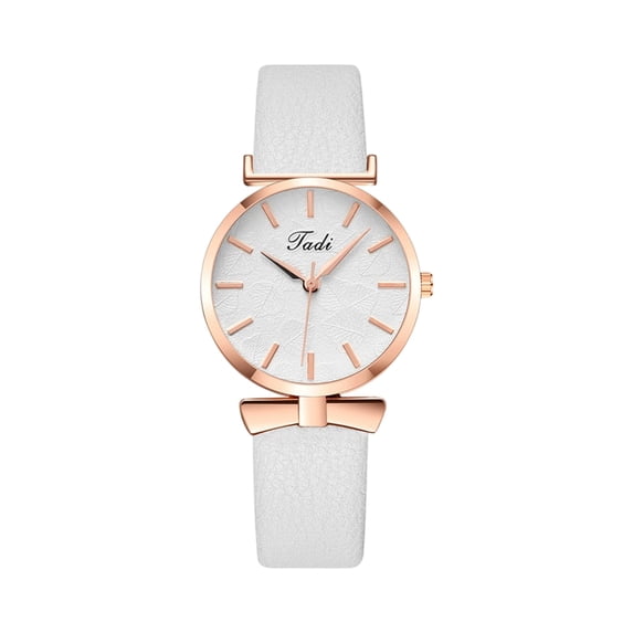 Resicozy Women Round Watches Business Work Casual Dress Fashion Simple Casual Leather Strap Date Watch 2026 White