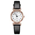 thumbnail image 1 of Resicozy Women Watches Dress Round Dial Quartz Date Classic Leather Strap Female Wrist Watch Black White, 1 of 3