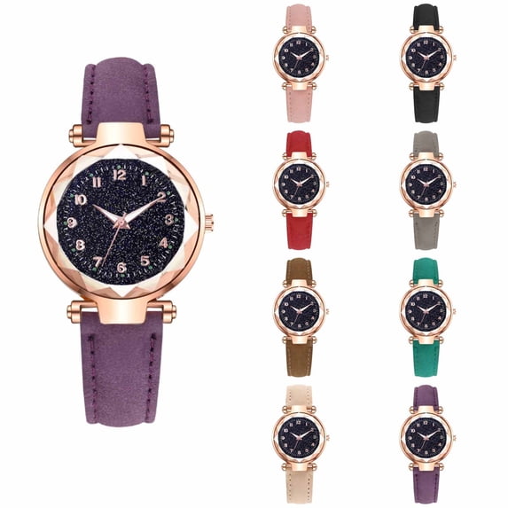 Resicozy Women Watches Quartz Watch Round Casual Lightweight Wrist Watches Easy Reader Watch with Leather Strap 2026 Pink