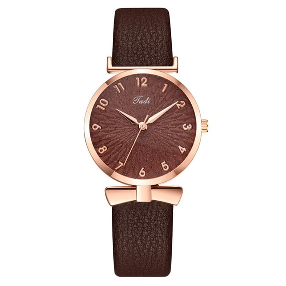 Resicozy Women Wrist Watches Large Face Fashion Leather Quartz Watches for Women Mothers Day Gifts for Mom Coffee One Size