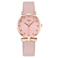thumbnail image 1 of Resicozy Women Wrist Watches Large Face Fashion Leather Quartz Watches for Women Mothers Day Gifts for Mom Pink One Size, 1 of 3
