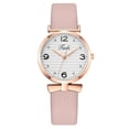thumbnail image 1 of Resicozy Women's Leather Strap Watches Round Dial Classic Business Casual Ladies Wrist Watch Pink, 1 of 3