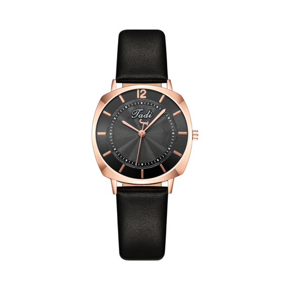 Resicozy Women's Leather Strap Watches Round Dial Classic Business Casual Ladies Wrist Watch Water Resistance and Lightweight Watches B