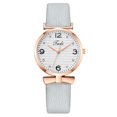 thumbnail image 1 of Resicozy Women's Leather Strap Watches Round Dial Classic Business Casual Ladies Wrist Watches, 1 of 3