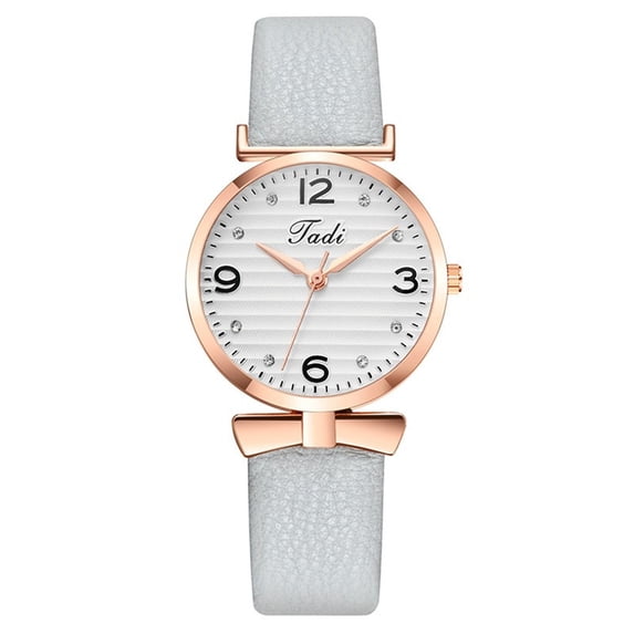 Resicozy Women's Leather Strap Watches Round Dial Classic Business Casual Ladies Wrist Watches