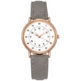 thumbnail image 1 of Resicozy Women's Leather Watch Roman Numeral Waterproof Leather Strap Elegant Casual Wrist Watches Gifts for Wife Mother Gray, 1 of 1